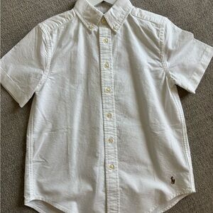 Polo by Ralph Lauren White Button Down Kids Shirt new with tag